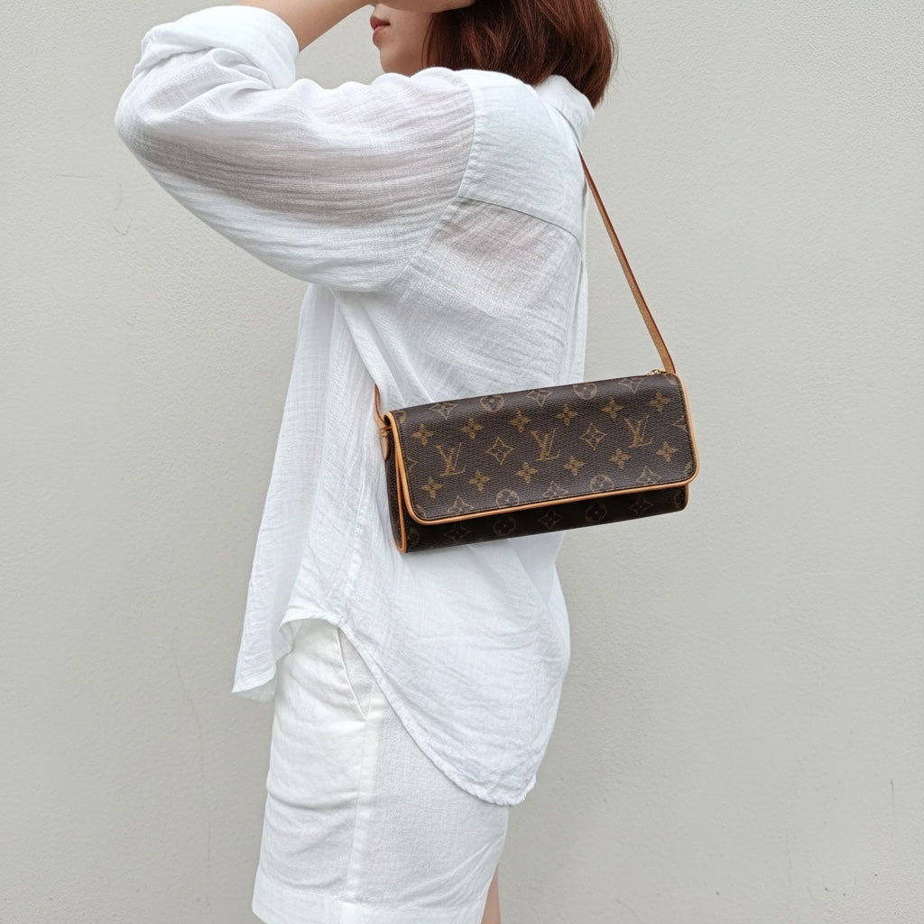 Include Entrupy Certificate of Authenticity｜Good ( Rank AB)｜ Louis Vuitton Monogram Pochette Twin GM Shoulder Bag｜26042802