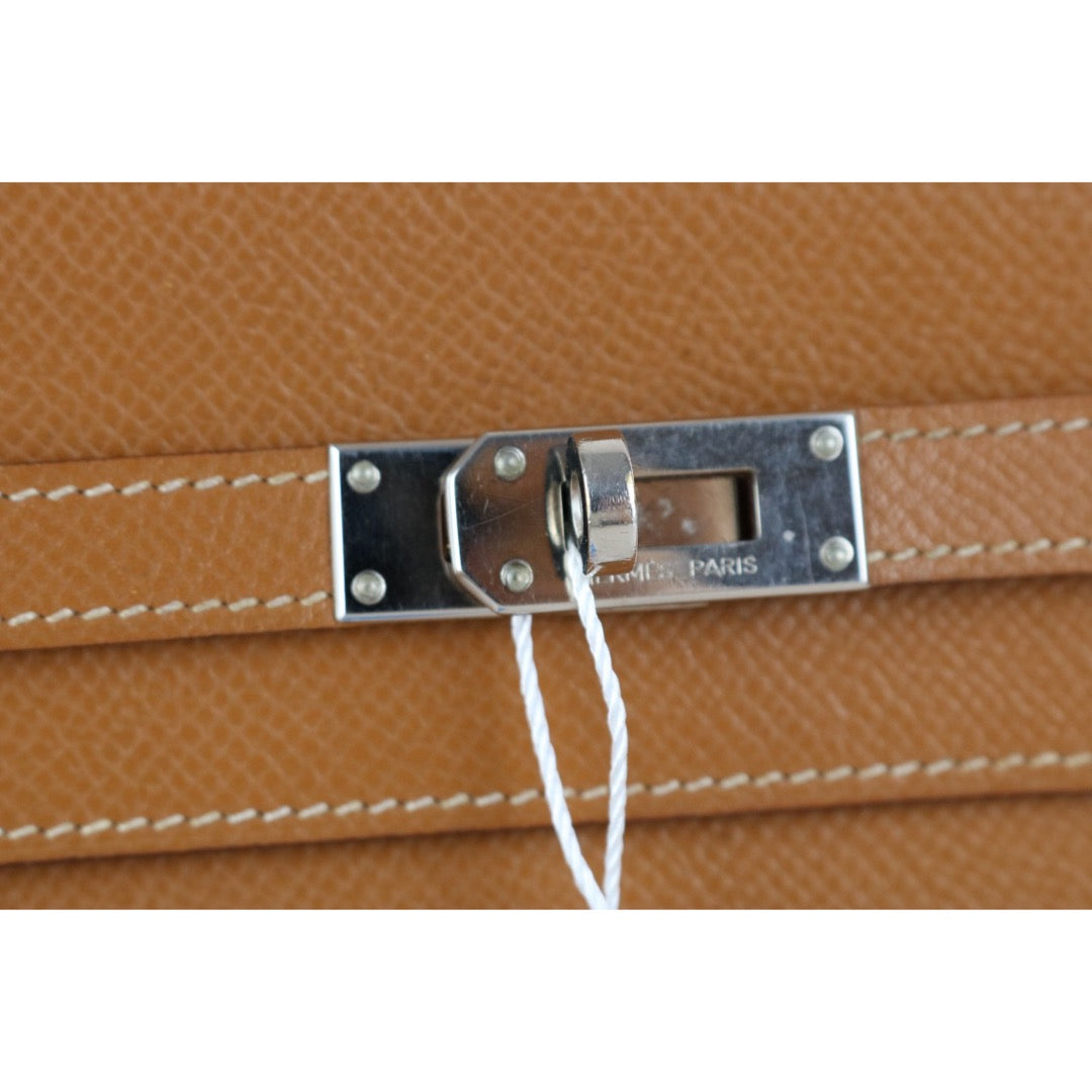 Good ( Rank AB)｜ HERMES Epsom Kelly Wallet Golden Brown B Stamp Made In 2023 Year｜W25062102