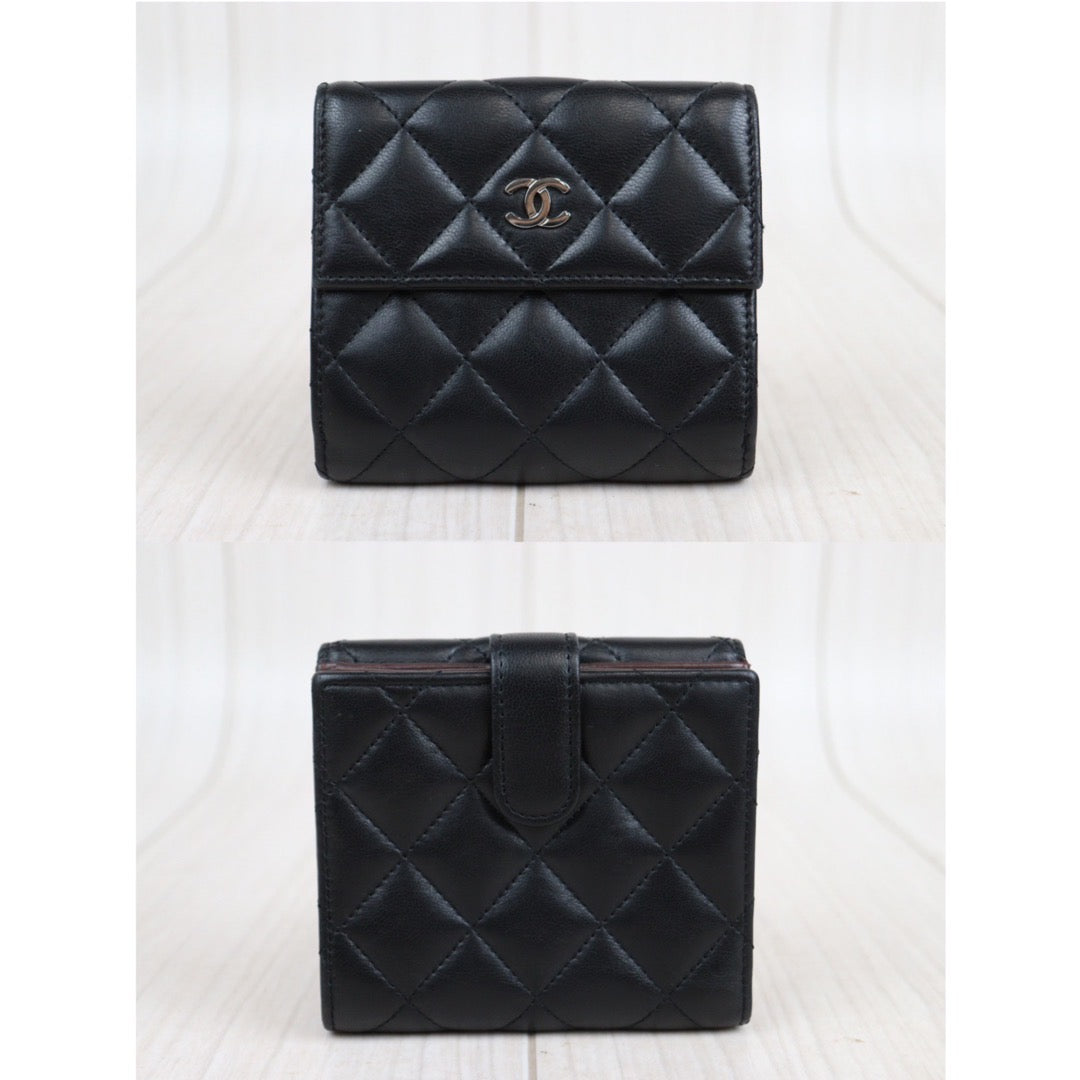 Rank A ｜ CHANEL Lamb Leather Wallet Made in 2016-2017 Year｜23112709