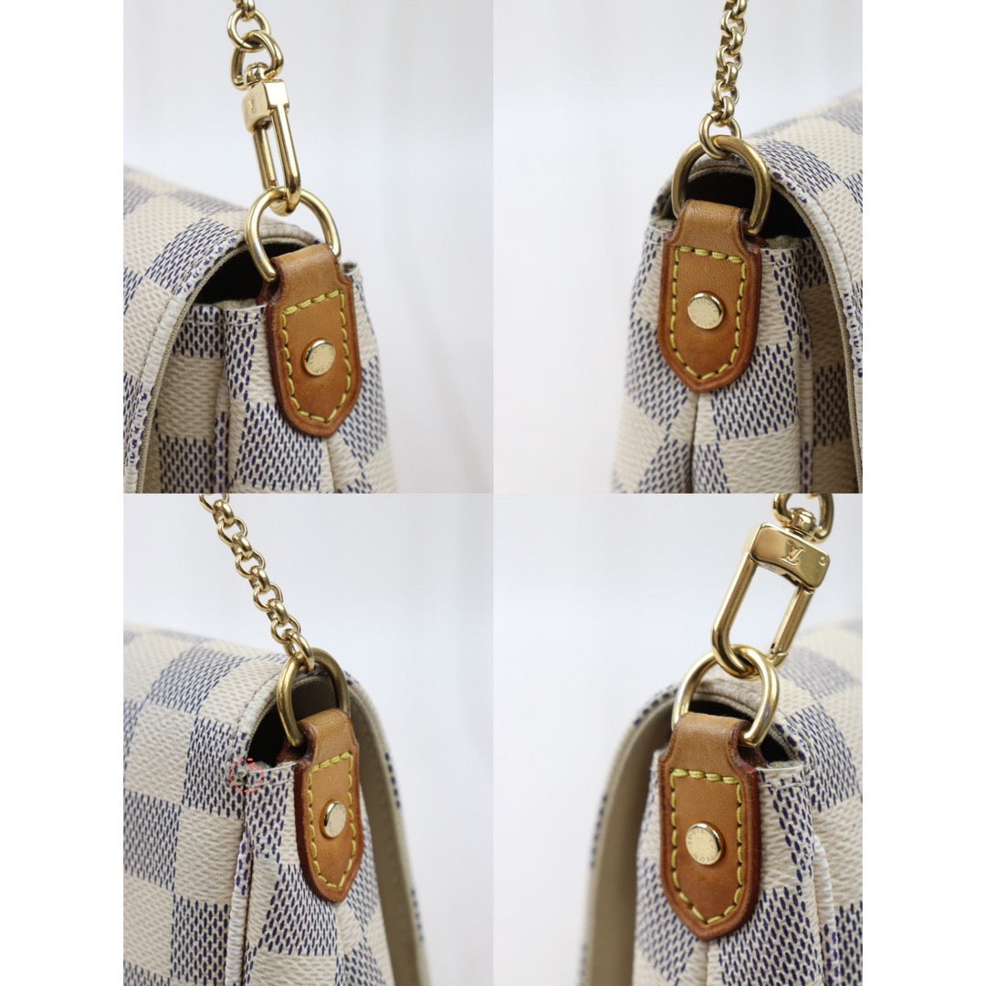 Rank AB ｜ Louis Vuitton Damier Azur Favorite MM Shoulder Bag｜24050805