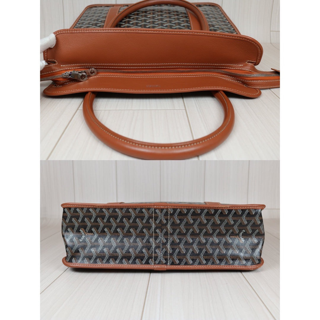 Very Good ( Rank A)｜ Goyard Bourgogne Business Bag Hand Bag Brown ｜S24071604