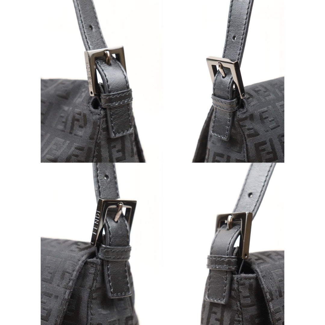 Rank AB｜ FENDI Mamma Baguette Shoulder Bag Black ｜V24060623