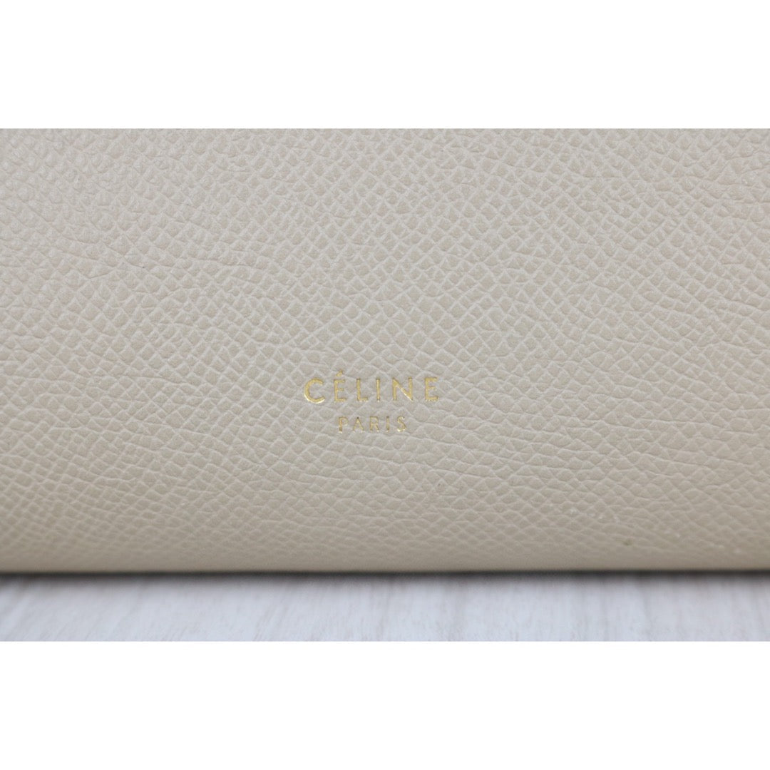 Very Good ( Rank A)｜CELINE Leather Calf Belt Nano Handbag Shoulder Bag Beige｜B25041506