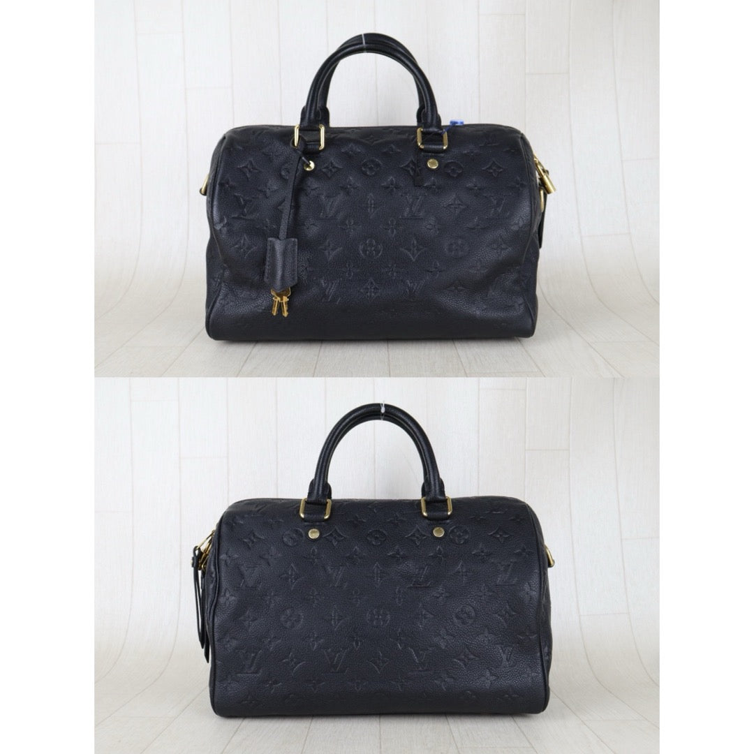 Include Entrupy Certificate of Authenticity｜Very Good ( Rank A)｜ Louis Vuitton  Current Model Monogram Empreinte Speedy 35 Handbag Shoulder Bag  Black｜S26060802