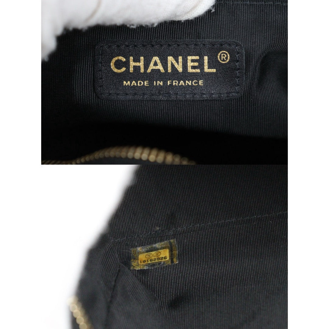 Good ( Rank AB)｜ CHANEL Caviar Skin Leather Calf Leather Bowling Hand Bag Black Made In 2005～2006 Year｜A25091201