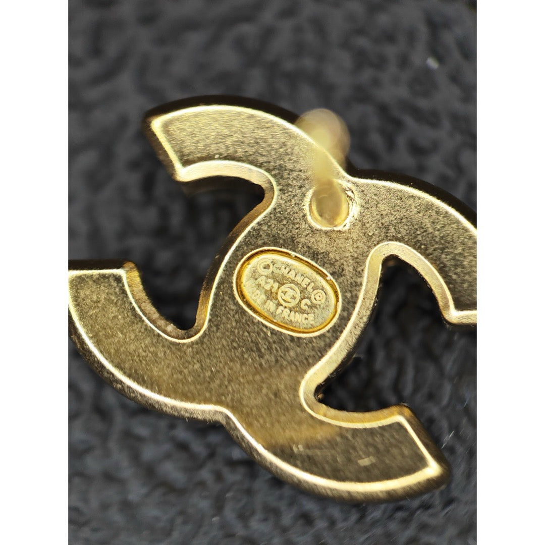 Include Authentic Detective Certificate of Authenticity｜Very Good ( Rank A) ｜CHANEL A21C COCO Mark Rhinestone Earrings Made In 2021 Year｜S26062503