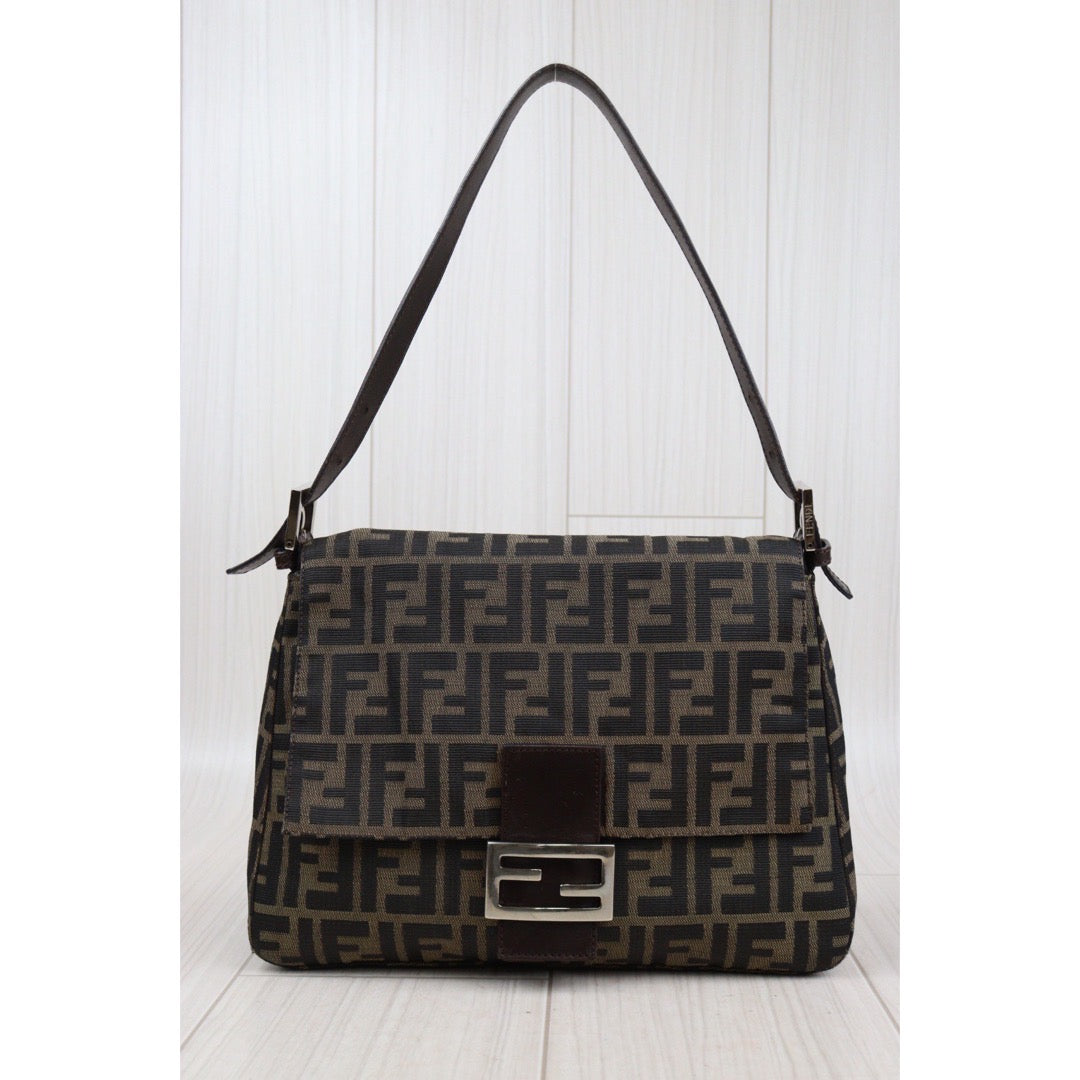 Rank AB｜ FENDI Zucca Mamma Baguette Shoulder Bag ｜24021510