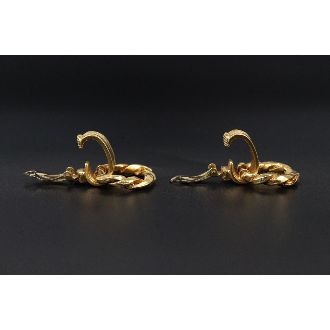 Very Good ( Rank A) ｜Yves Saint Laurent Gold 24 Plated Earrings ｜Q24041506