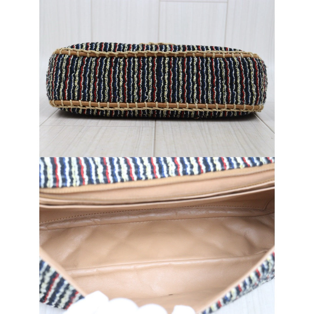 Very Good ( Rank A)｜ CHANEL Tweed Weave Single Flap 30 Shoulder Bag Made in 2010-2011Year｜Y25112506