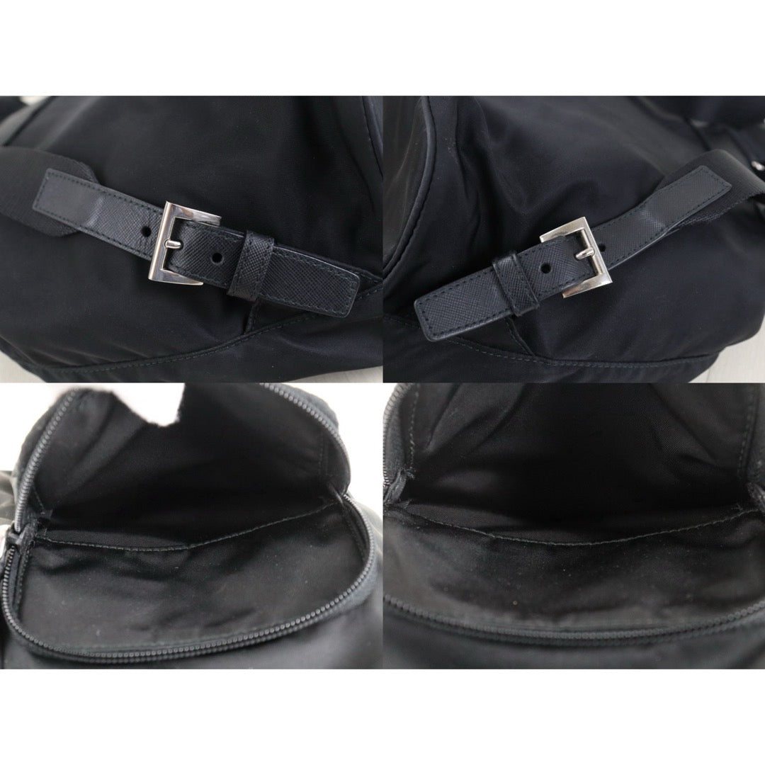 Include Entrupy Certificate of Authenticity｜Very Good ( Rank A) ｜Prada  Nylon Black Backpack Medium New Model｜S26080619