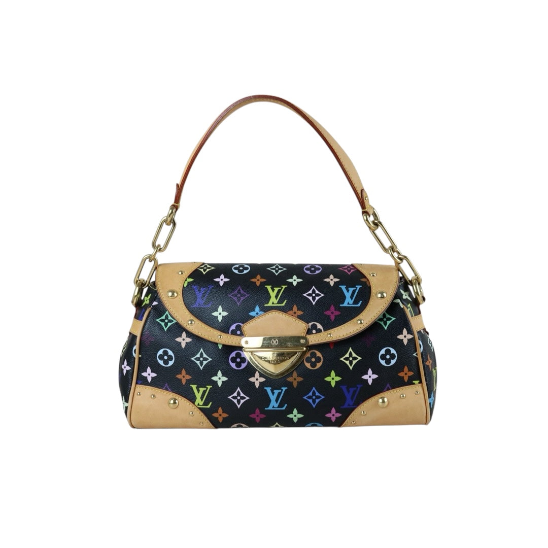 Include Entrupy Certificate of Authenticity｜Good ( Rank AB)｜Louis Vuitton Monogram Takashi Murakam Multicolor Beverly MM HandBag｜S26080115