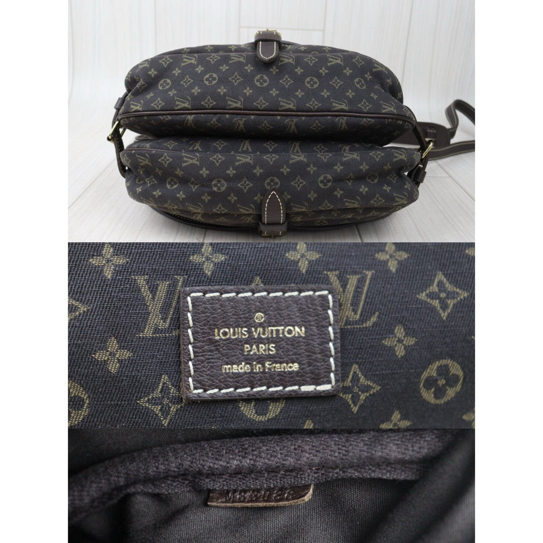 Rank AB｜LV Monogram Mini Run Saumur  Shoulder Bag Canvas Leather Brown｜24072401