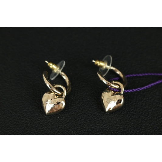 Include Authentic Detective Certificate of Authenticity｜Very Good ( Rank A) ｜CHANEL Coco Mark Gold Heart Pendant  Earrings ｜W25072604