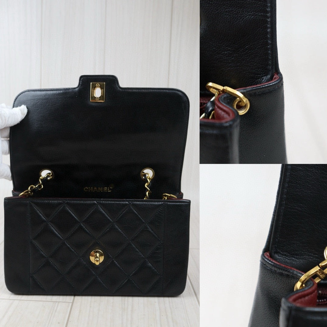 Very Good ( Rank A)｜ CHANEL Matrasse Diana 22 Lamb Skin  Chain Bag Made in 1989-1991Year｜24072505