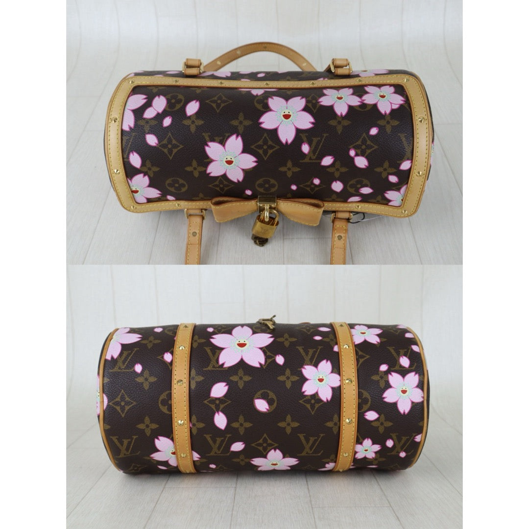 Include Entrupy Certificate of Authenticity｜Good ( Rank AB)｜Louis Vuitton Takashi Murakam Monogram Cherry Blossom Papillon Hand Bag｜Z26091506