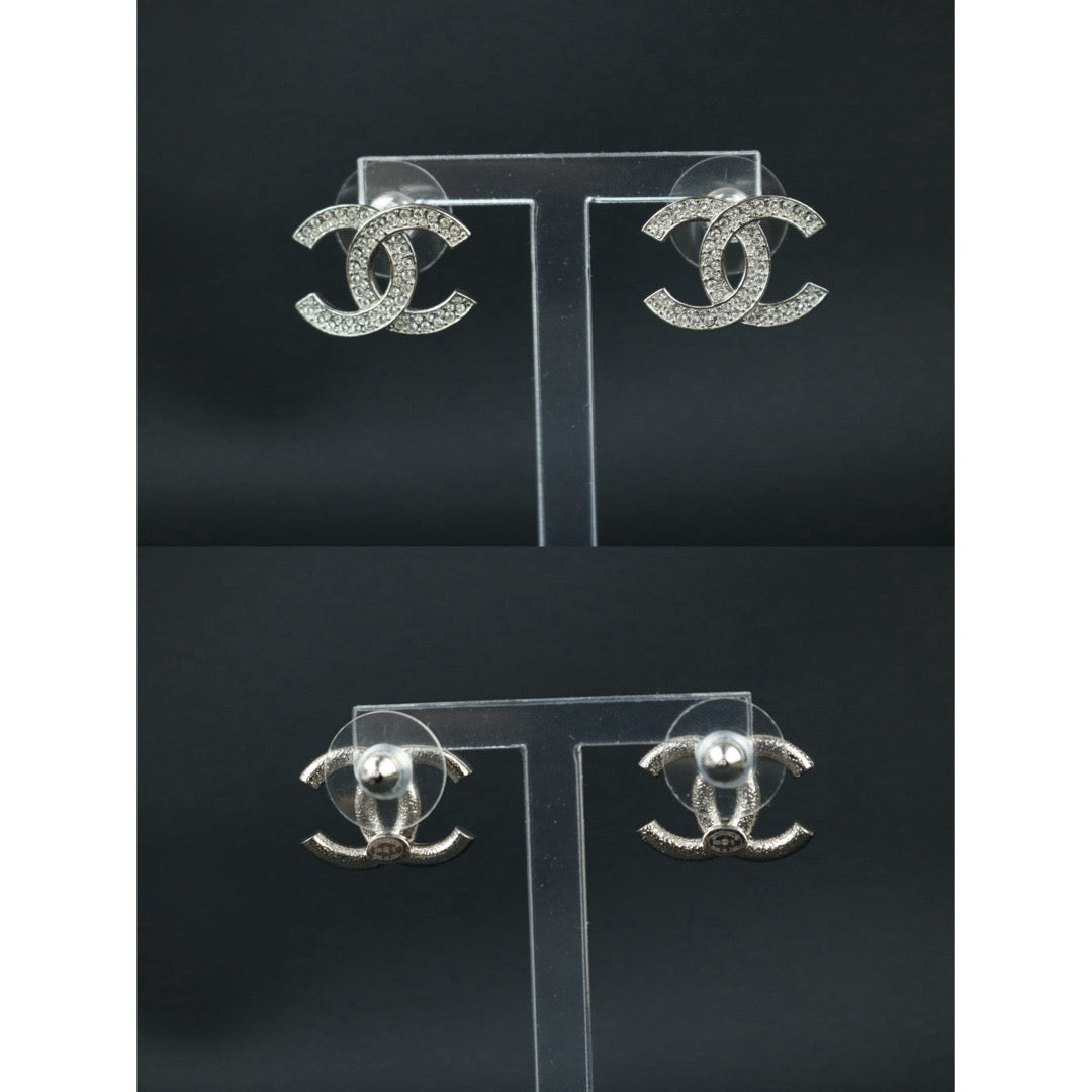 Include Authentic Detective Certificate of Authenticity｜Very Good ( Rank A) ｜CHANEL B20S COCO Mark  Rhinestone Earrings Made In 2020Year｜S26053003