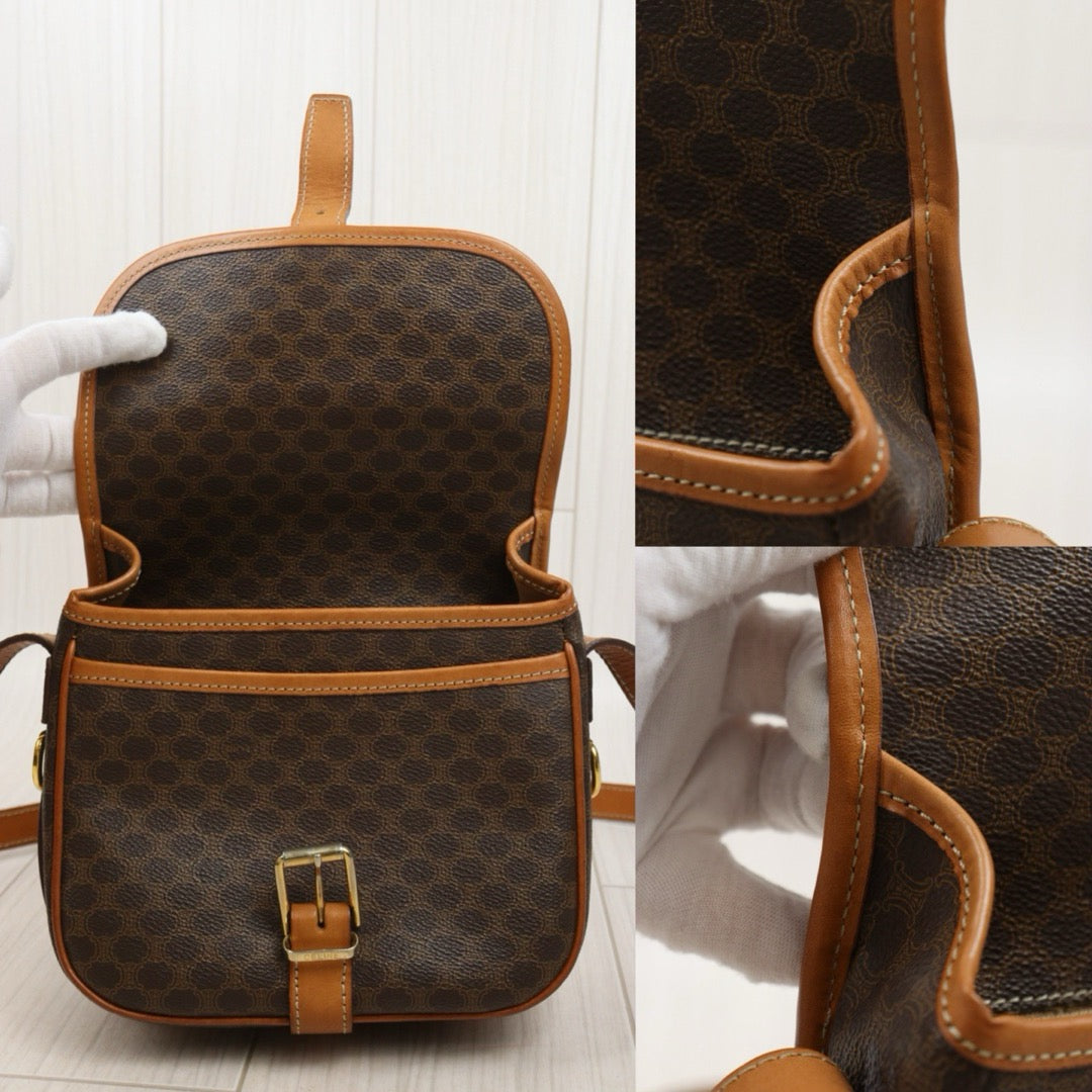 Include Entrupy Certificate of Authenticity｜Good ( Rank AB) ｜ CELINE Macadam Shoulder Bag ｜26012005