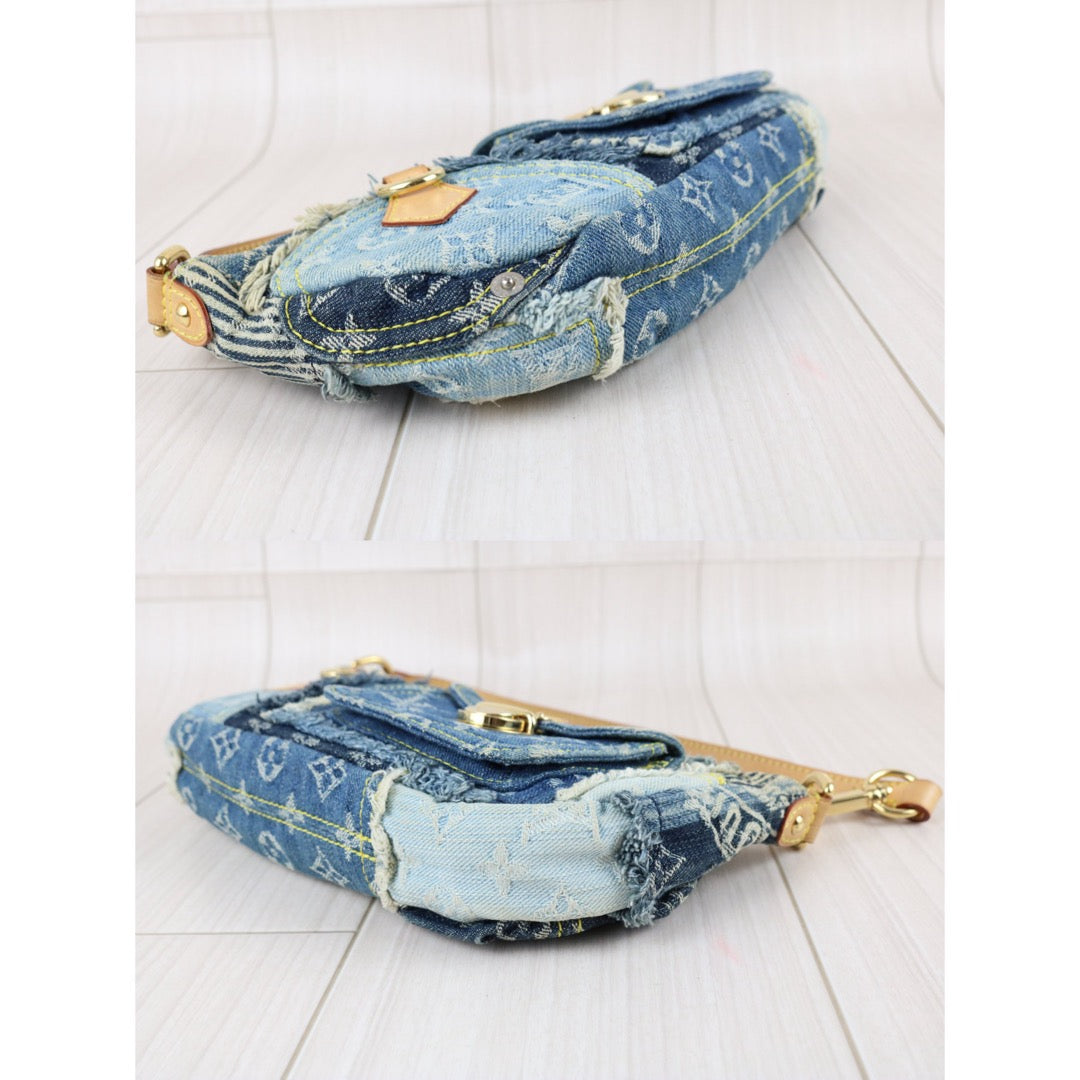 Include Entrupy Certificate of Authenticity｜Good ( Rank AB)｜Louis Vuitton Monogram  Denim Patchwork Pouchy ShoulderBag  ｜Z26091508
