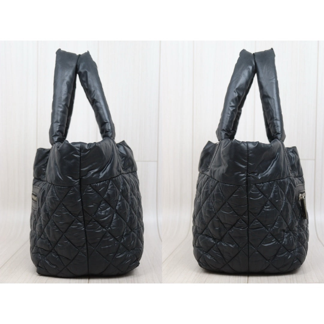 Good ( Rank AB)｜ CHANEL COCOON Down Tote Hand Bag  Black Made in 2011Year ｜25112806
