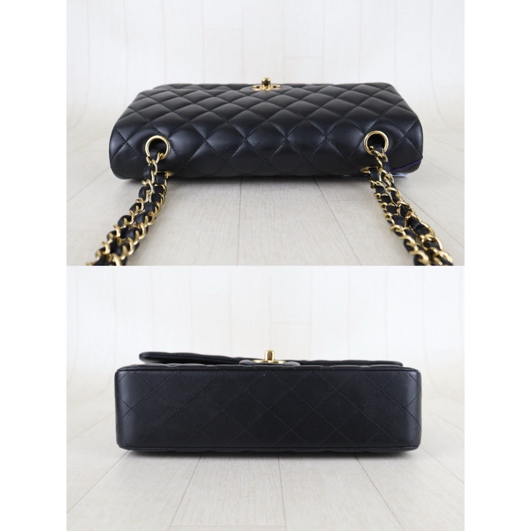 Include Entrupy Certificate of Authenticity｜Very Good ( Rank A)｜ CHANEL Lamb Skin Matrasse Chain Double Flap 25 Shoulder Bag  Black Made In 2017Year｜S26100201