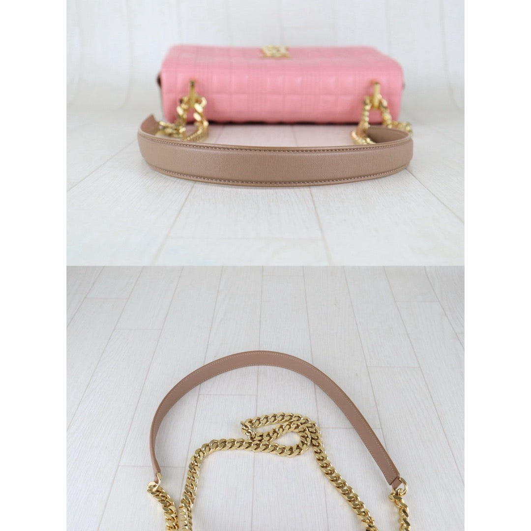 Very Good ( Rank A)｜BURBERRY Matrasse Chain Lola Shoulder Bag Pink ｜H25063011