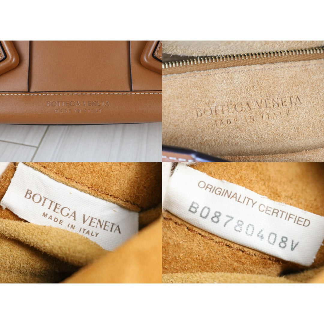 Include Entrupy Certificate of Authenticity｜Very Good ( Rank A)｜ Bottega Veneta Calf Leather Arcoe33  HandBag Caramel｜S26011708