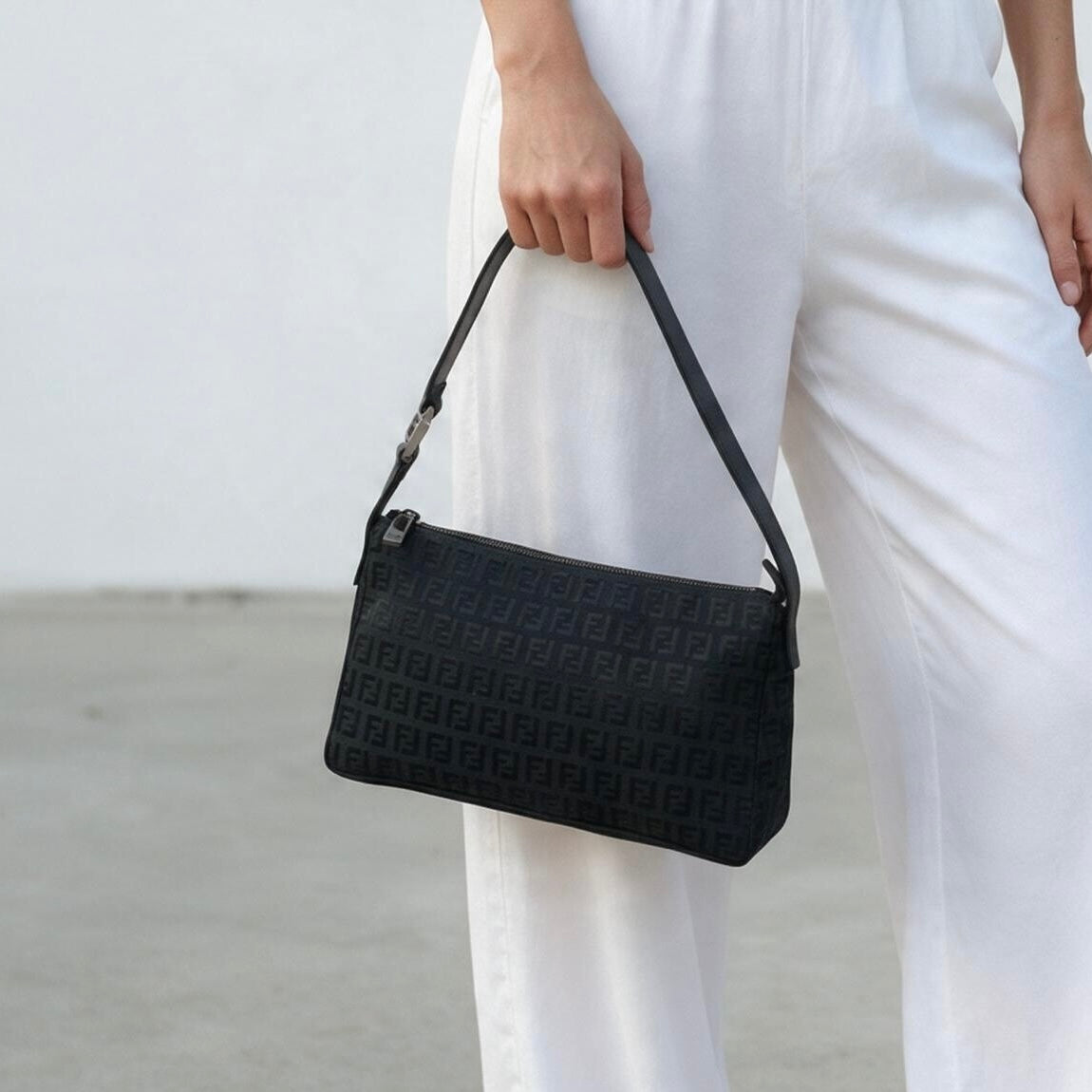 Include Entrupy Certificate of Authenticity｜Good ( Rank AB)｜ FENDI Zucca Mamma Shoulder Bag｜26101902