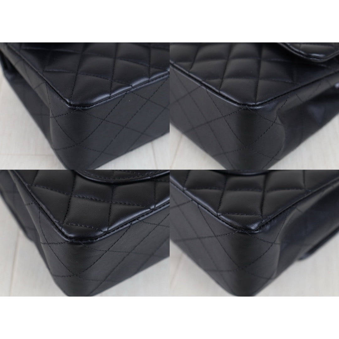 Very Good ( Rank A)｜Full Set CHANEL Lamb Skin Matrasse Double Flap 23 Shoulder Bag Black Made In 2017-2018Year｜S25122307