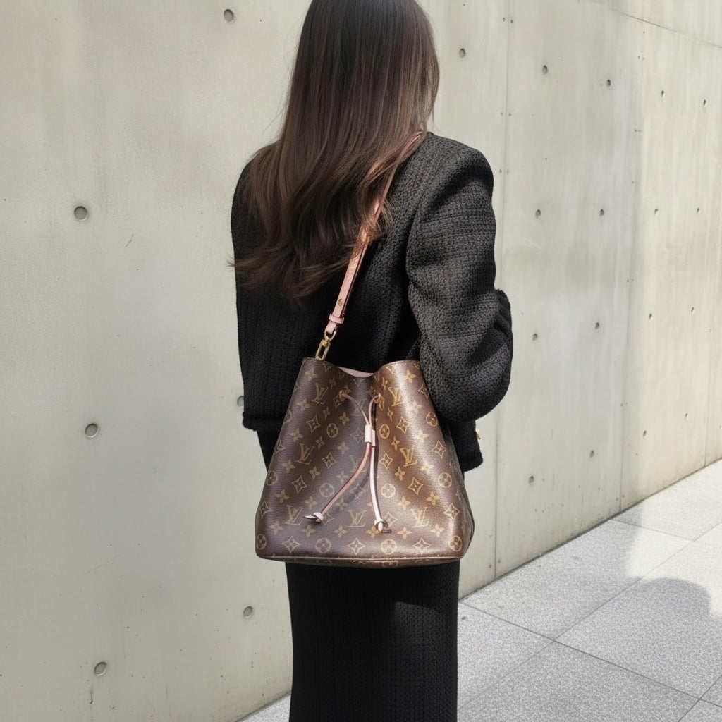 Include Entrupy Certificate of Authenticity｜Very Good ( Rank A)｜ Louis Vuitton Monogram Neo Noe Shoulder Bag Pink IC Chips Model｜S26041202