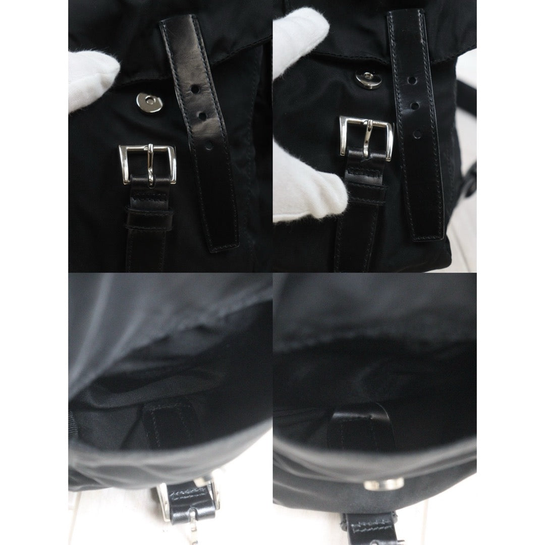 Include Entrupy Certificate of Authenticity｜Good ( Rank AB) ｜Prada  Nylon Black Backpack Medium｜26062601