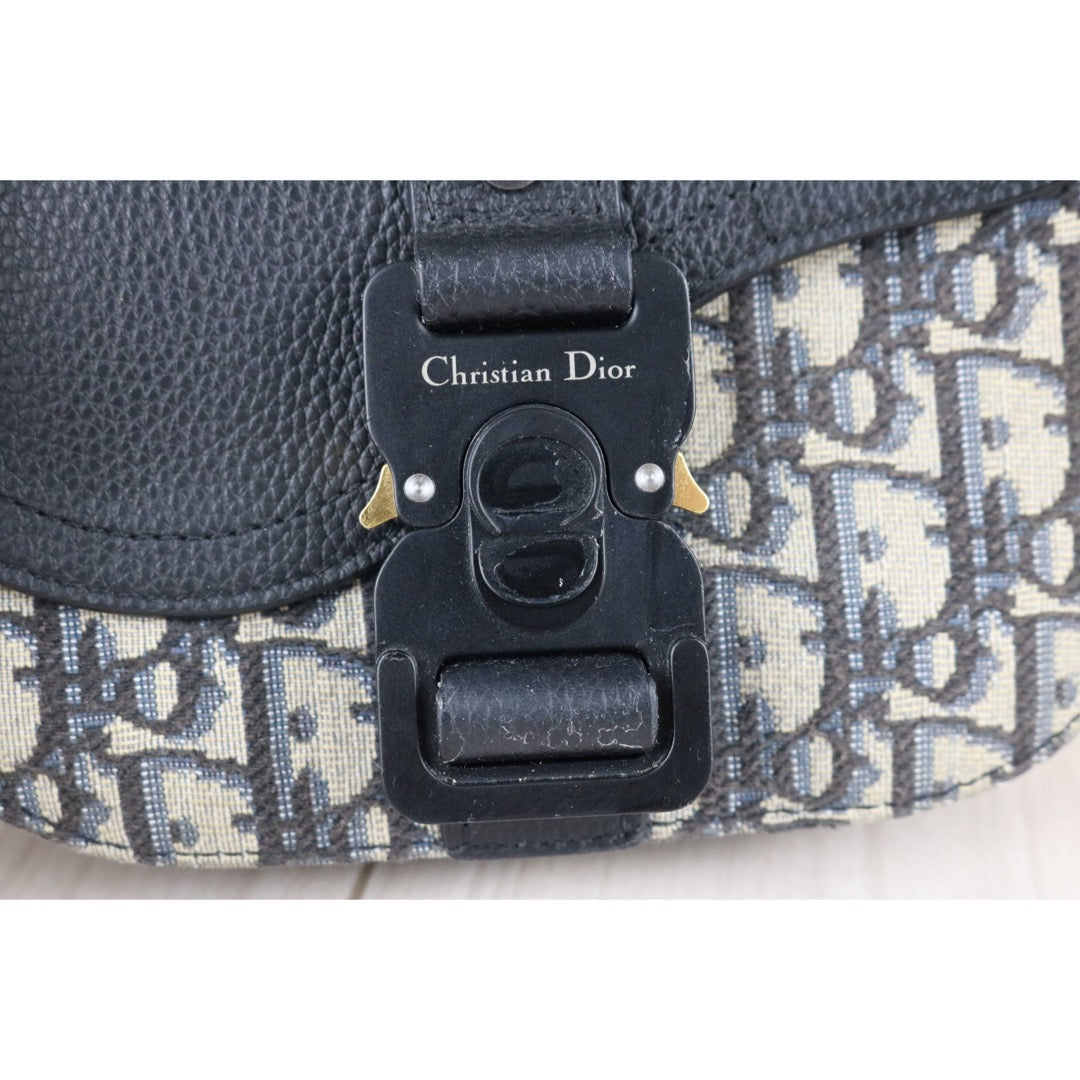 Include Entrupy Certificate of Authenticity｜Good ( Rank AB) ｜ Dior Trotter Leather Saddle Shoulder Bag｜S26031509