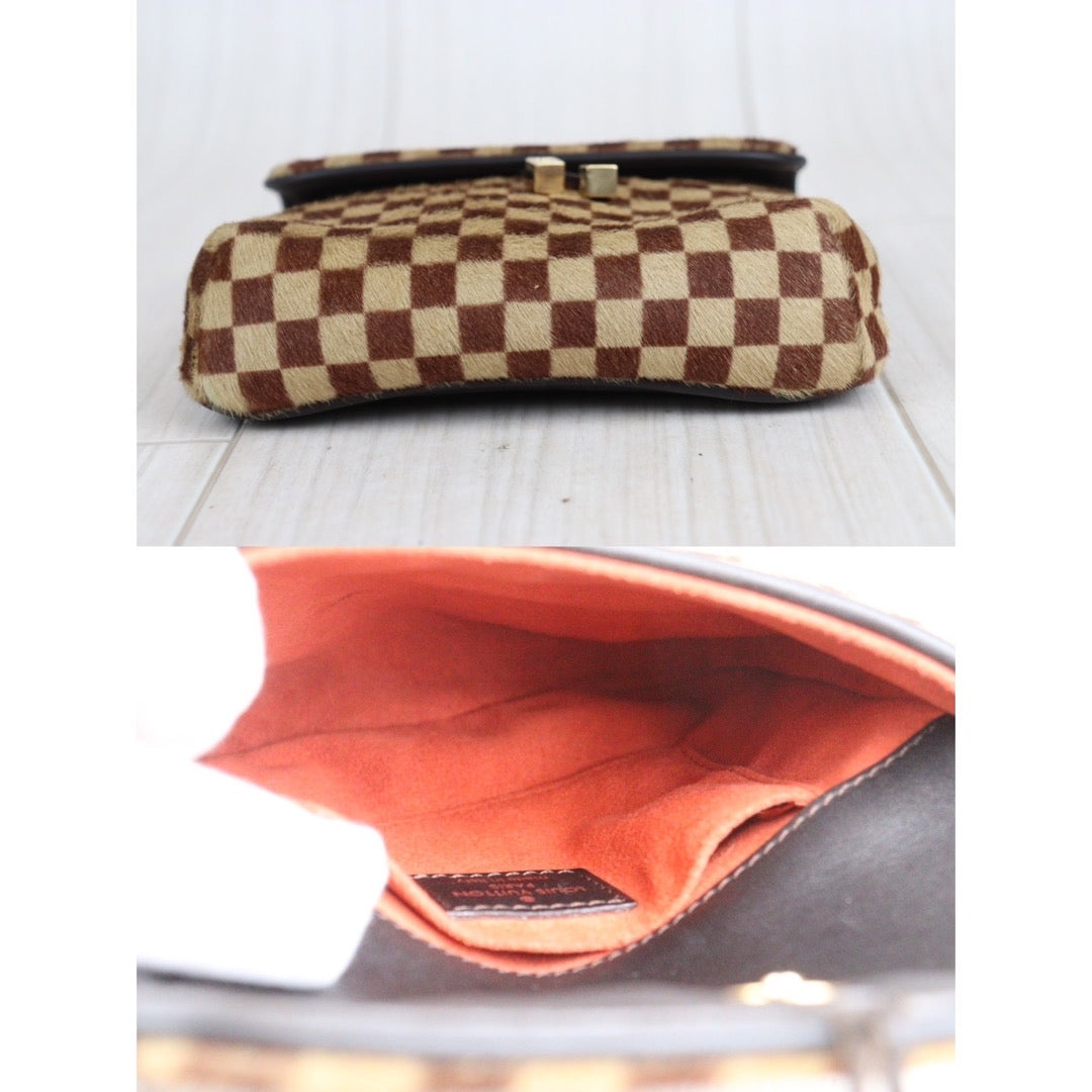 Rank A ｜ LV Gazelle Damier Sauvage Halaco Shoulder Bag Brown ｜23101303