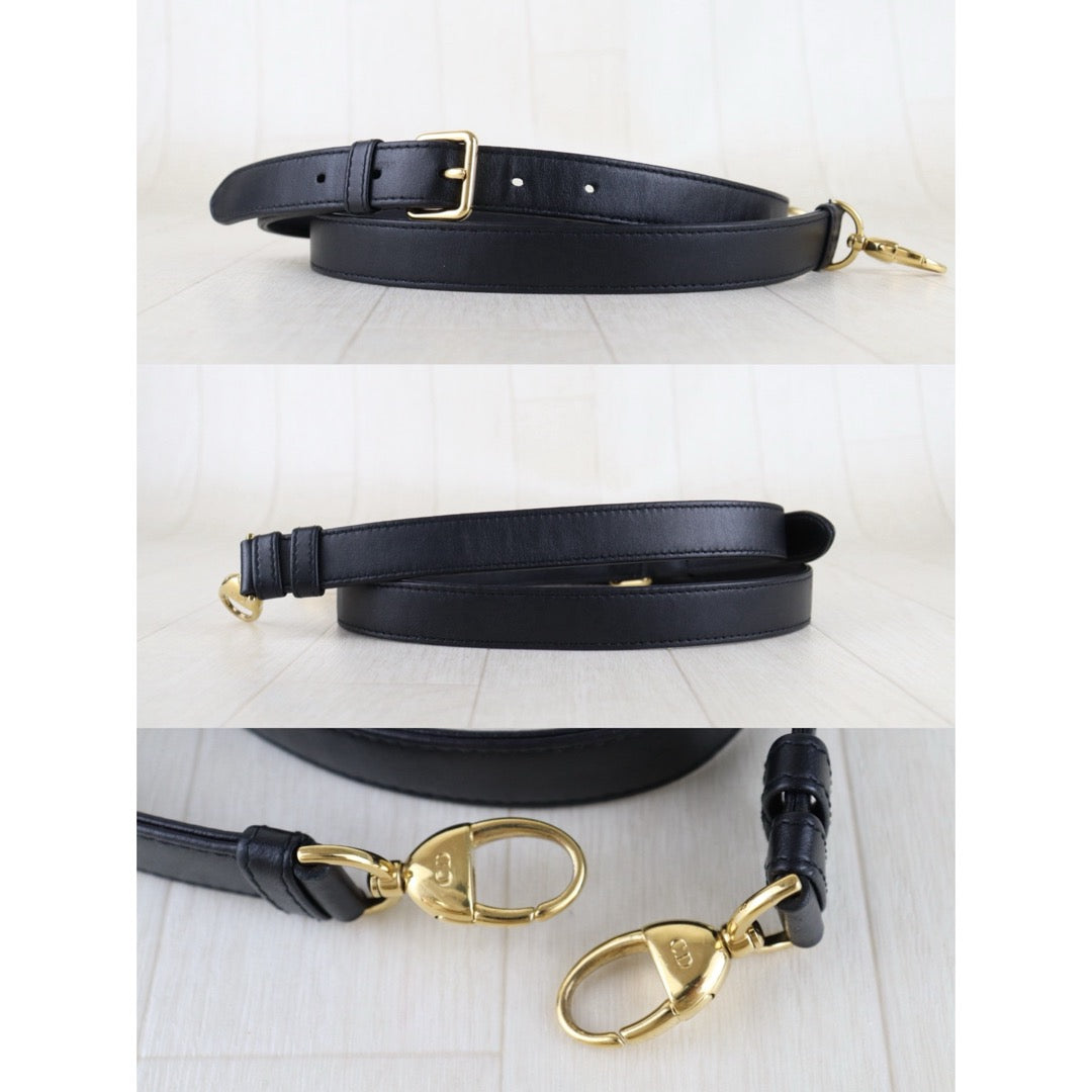 Include Entrupy Certificate of Authenticity｜Good ( Rank AB)｜  Dior Lady Dior Lamb Skin 2WAY Handbag Shoulder Bag Black ｜S26022601