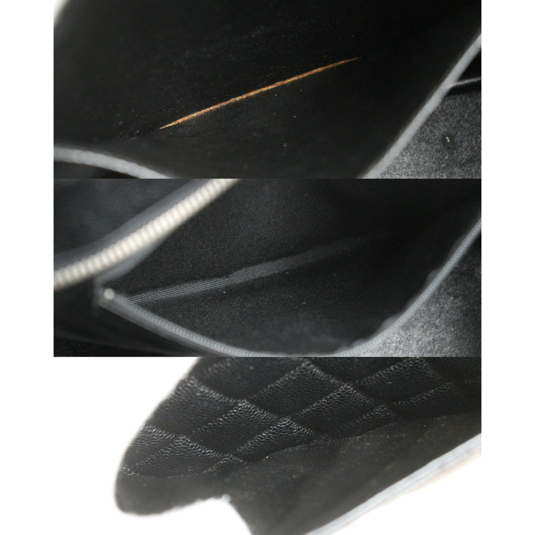 Include Entrupy Certificate of Authenticity｜Very Good ( Rank A)｜ CHANEL Caviar Skin Calf Leather Tote Bag Black Made In 2000～2002Year｜26092201