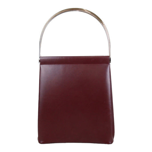 Rank A ｜ Cartier Trinity Bordeaux Leather Handbag｜23080912