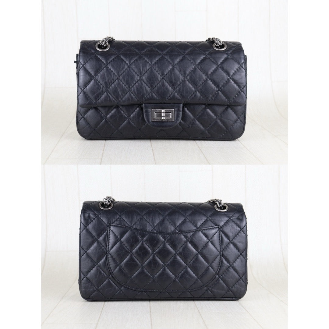 Very Good ( Rank A)｜ CHANEL 2.55 Matelasse Small Black Chain Shoulder Bag Made in 2018-2019 Year｜H25011319