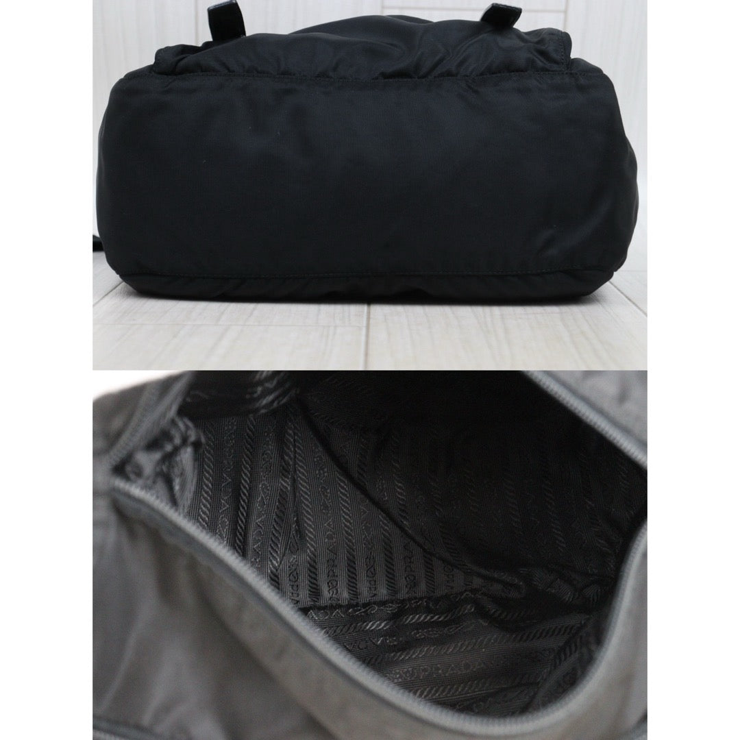 Good ( Rank AB) ｜Prada  Nylon ShoulderBag Black Silver Hardware｜25090209