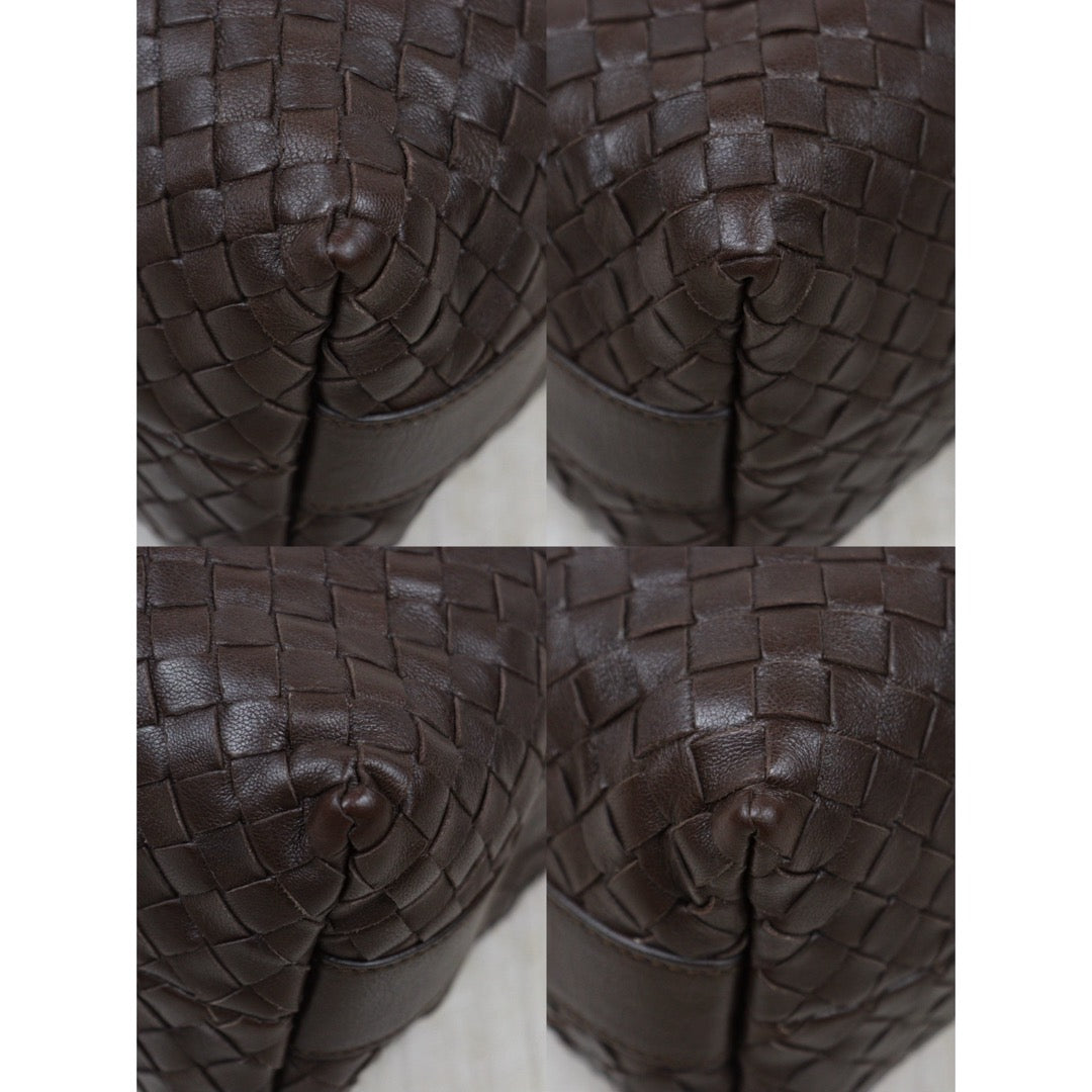 Very Good ( Rank A)｜ Bottega Veneta Lamb Skin  Braid HandBag Brown｜25052909