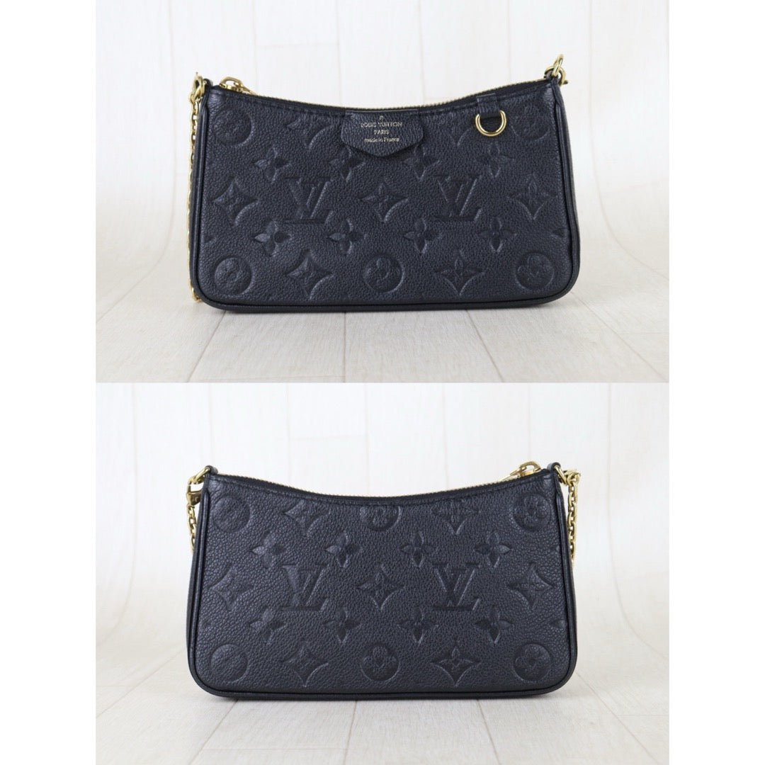 Include Entrupy Certificate of Authenticity｜Very Good ( Rank A) ｜Louis Vuitton Monogram Empreinte Easy Pouch On Strap Black ShoulderBag IC Chips Model｜S26072523