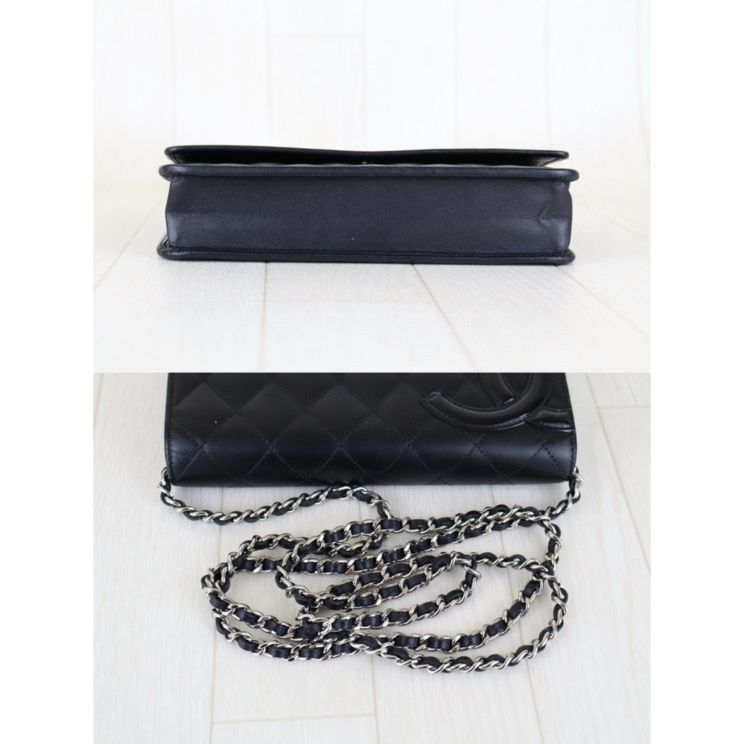 Very Good ( Rank A) ｜ CHANEL Cambon Line Chain Shoulder Bag Black  Made In 2013-2014 Year｜S24121011