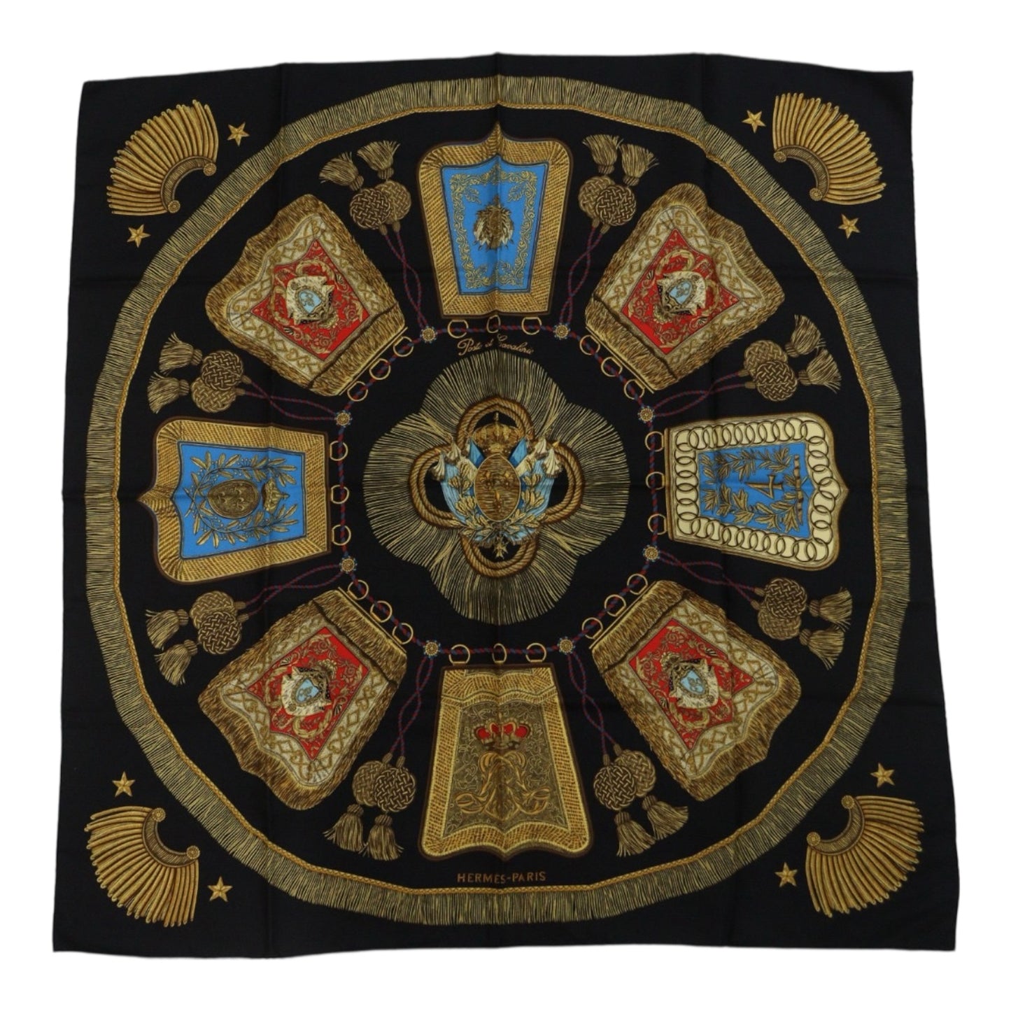 Very Good ( Rank A) ｜ HERMES Poste et Cavalerie Scarf 90｜V25110603