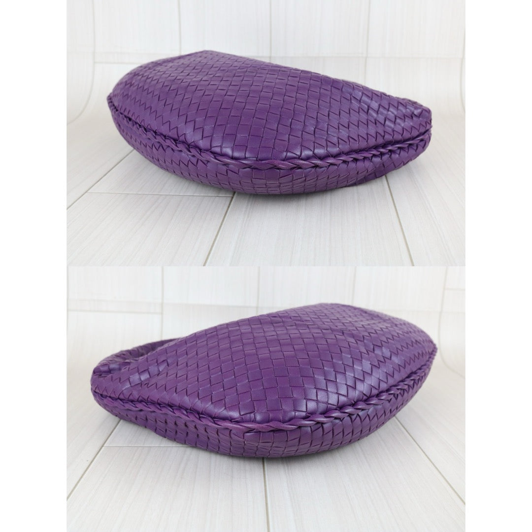 Good ( Rank AB)｜ Bottega Veneta Lamb Skin Braid Shoulder Bag Deep Purple｜S25072001