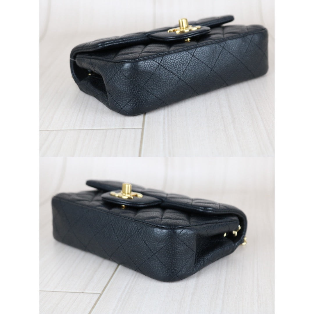 Good ( Rank AB)｜ CHANEL  Matrasse Extra Mini Chain Caviar Skin CF17 Shoulder Bag Made in 2012-2013 Year｜S25110501