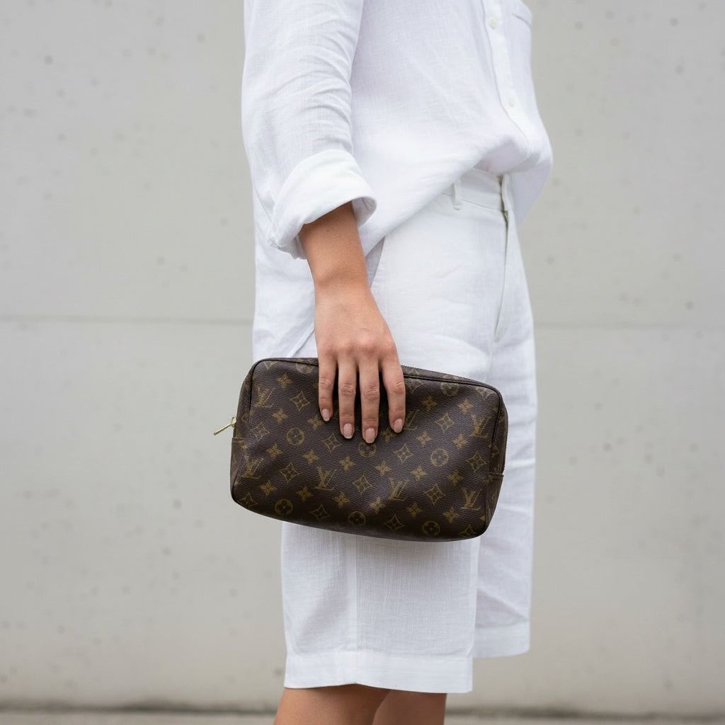 Include Entrupy Certificate of Authenticity｜Very Good ( Rank A)｜Louis Vuitton Truth Toilet 28 Monogram Makeup Pouch｜26051805