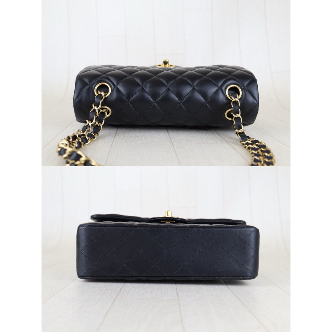 Very Good ( Rank A)｜Full Set CHANEL Lamb Skin Matrasse Double Flap 23 Shoulder Bag Black Made In 2017-2018Year｜S25122307