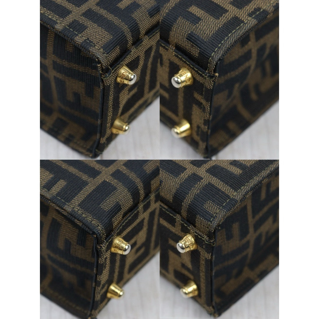Very Good ( Rank A)｜ FENDI Zucca 2WAY Handbag With Shoulder Bag  Gold Hardware｜25042204