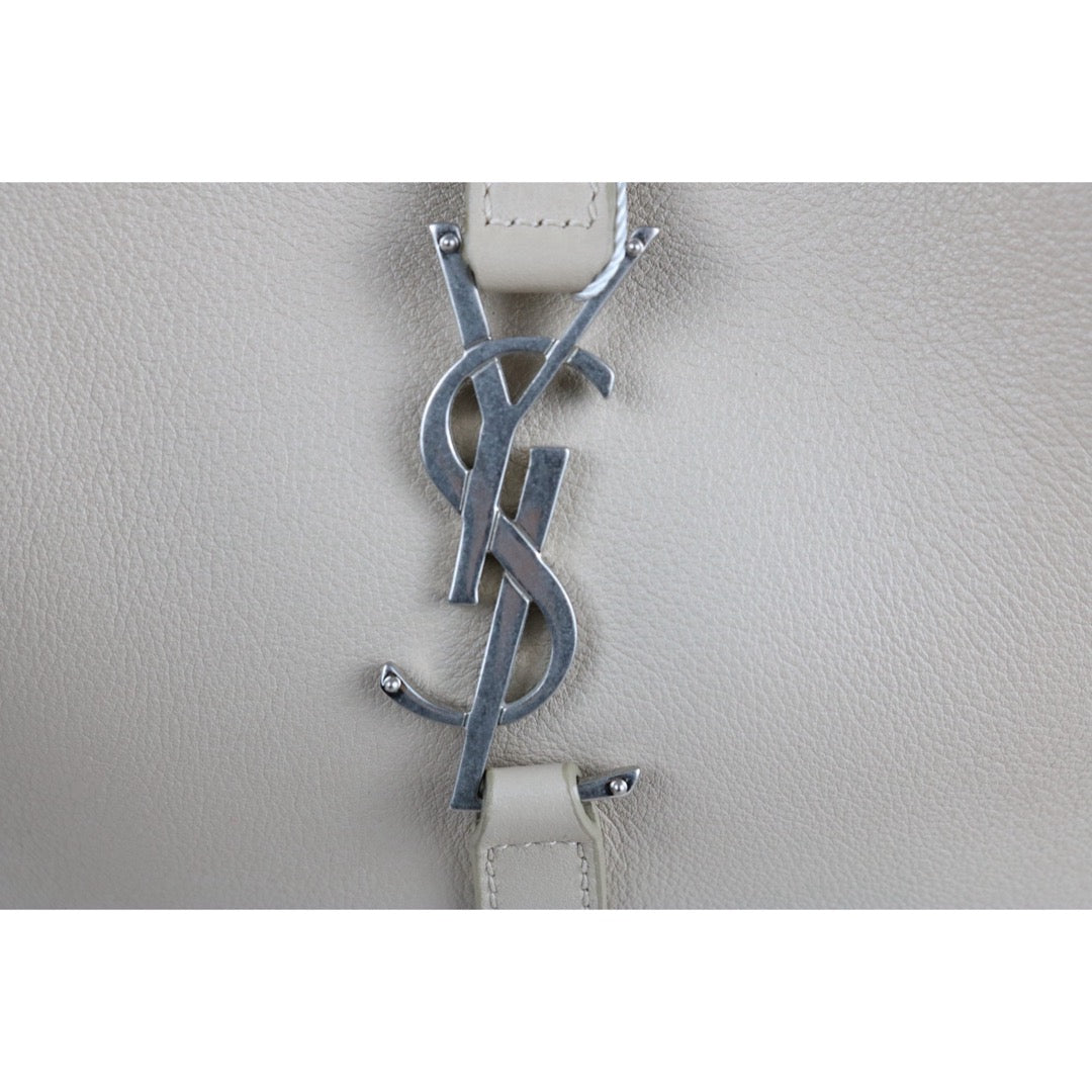 Very Good ( Rank A)｜  Saint Laurent YSL Calf Leather  LE 5A7 Hobo Shoulder Bag PM Sea Salt Color｜S25110317