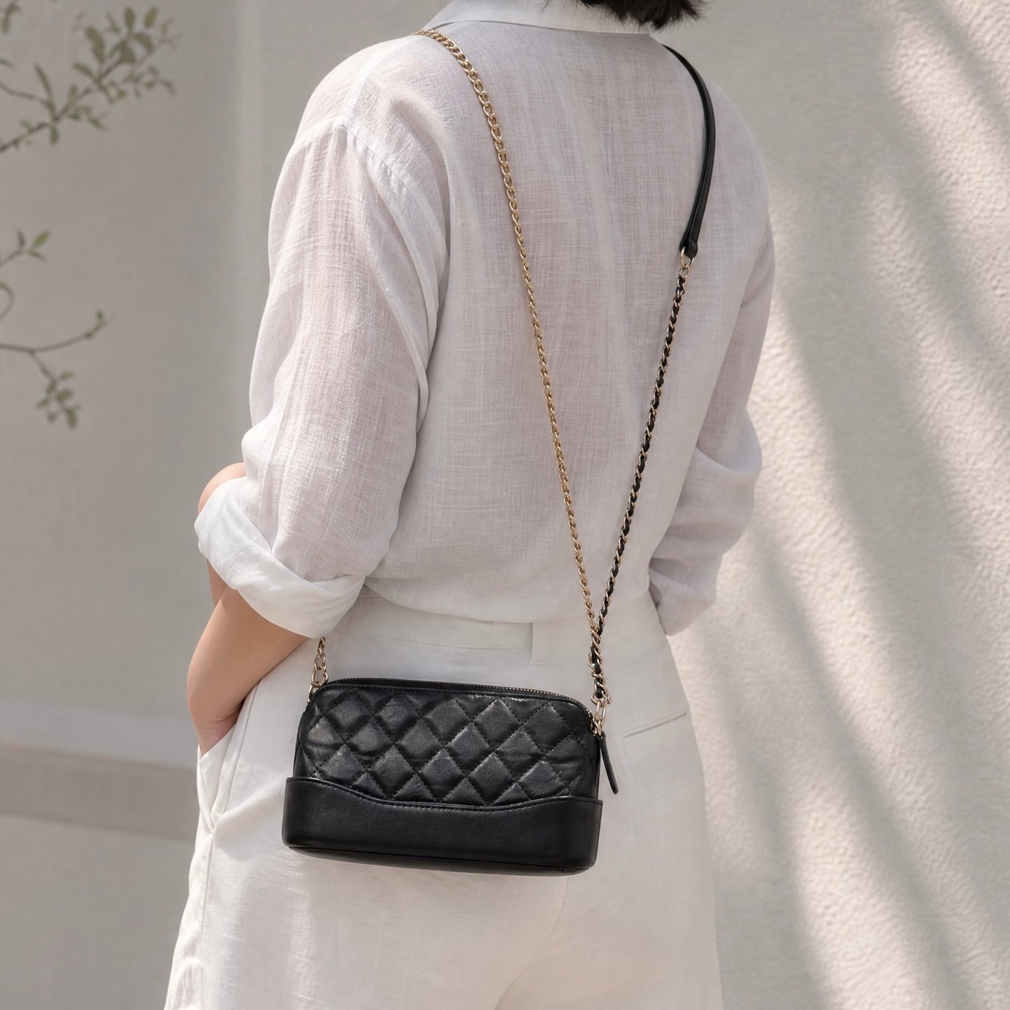 Include Entrupy Certificate of Authenticity｜Very Good ( Rank A)｜CHANEL Mini Gabrielle Aged Calfskin Shoulder Bag Black Made in 2019Year｜S26072548