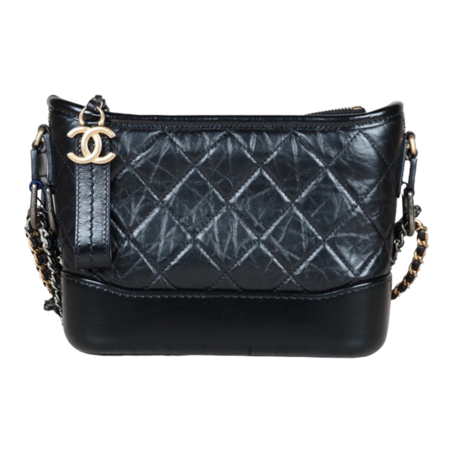 Rank A｜CHANEL Gabrielle Aged Calfskin Small Hobo Bag Shoulder Bag So Black Made in 2018-2019 Year｜S24062601