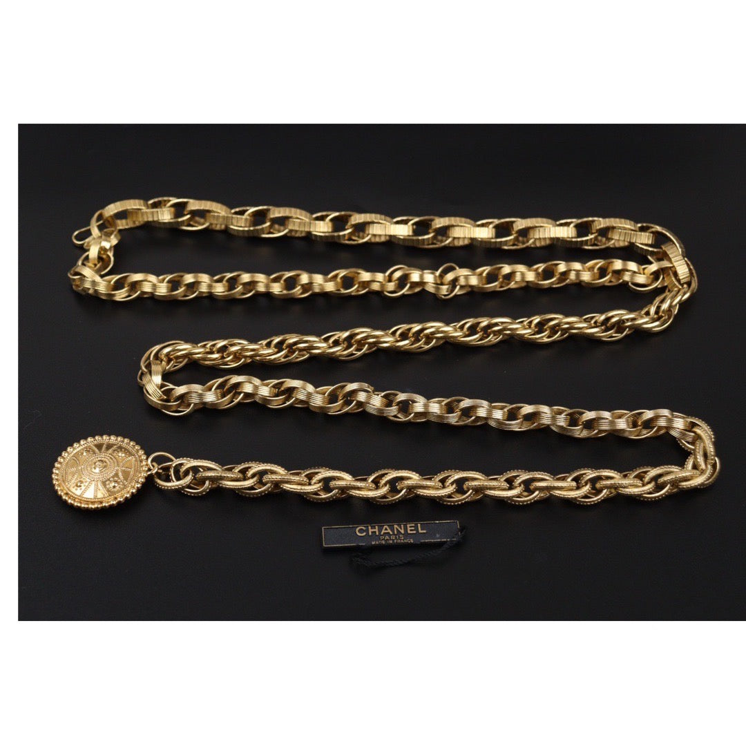 Rank A ｜ CHANEL 24K Gold Plated Waist Chain｜Q24032918